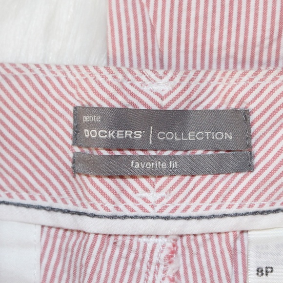 Dockers, Favorite fit stripped pink and white seersucker Capri pants - Picture 8 of 9